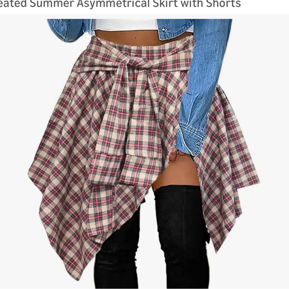 Plaid Skorts Skirt